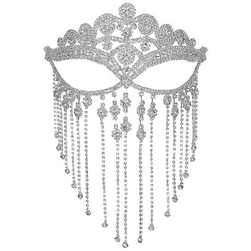 NWT Sparkling Swarovski Bling Crystal Rhinestone Mask Halloween Costume …